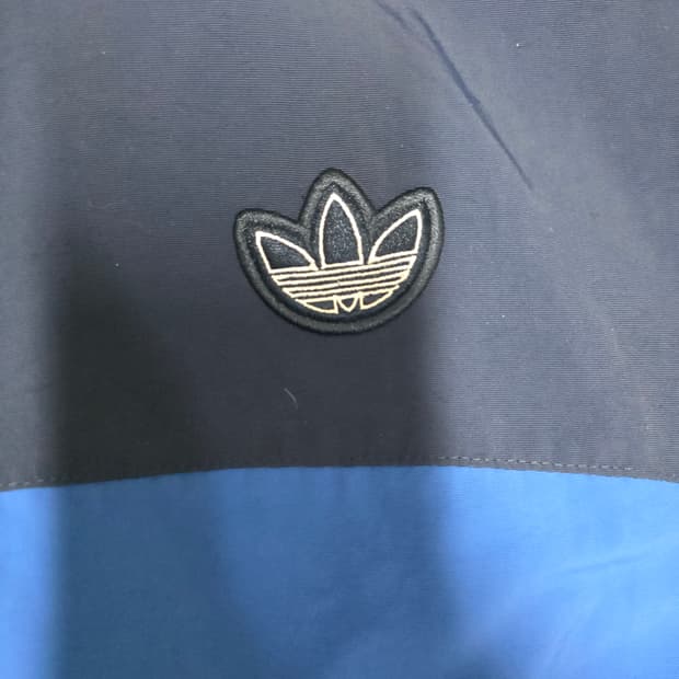 아디다스 트레포일 로고 겨울 후드 점퍼 네이비 블루 M 65 50