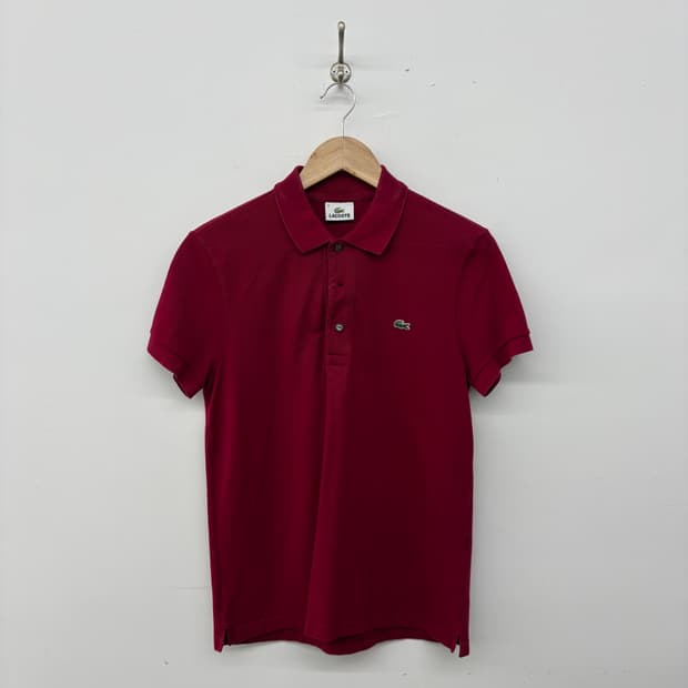 라코스테 반팔 폴로티 버건디 여성 M