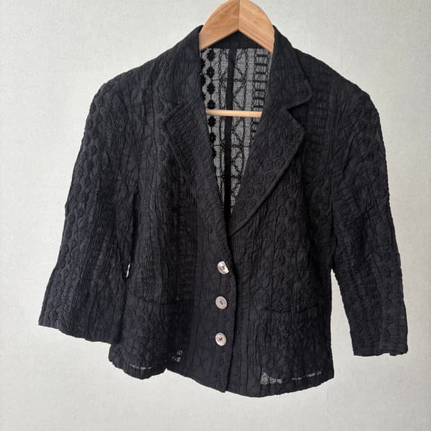 Black floral lace jacket