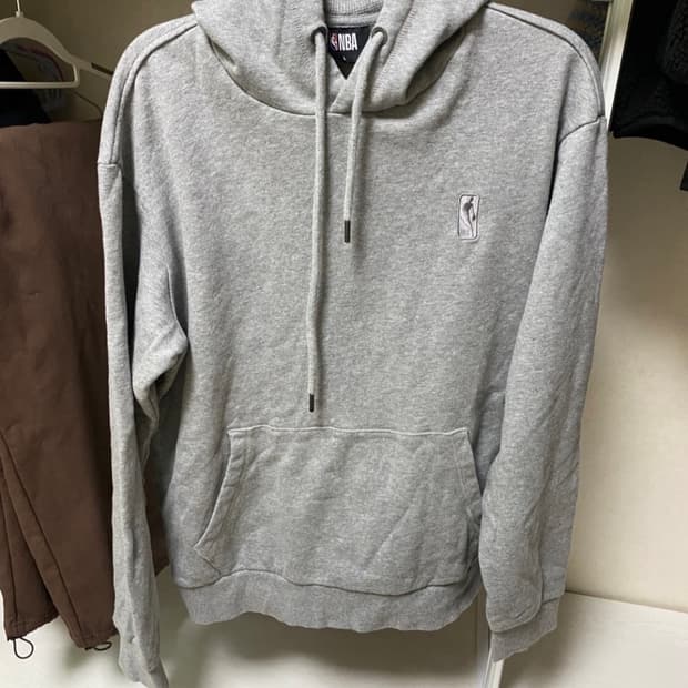 NBA small logo 후드티 gray