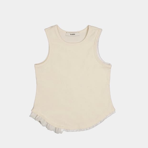 데어드 DIFFERENT FRILLED TRIMMING SLEEVELES