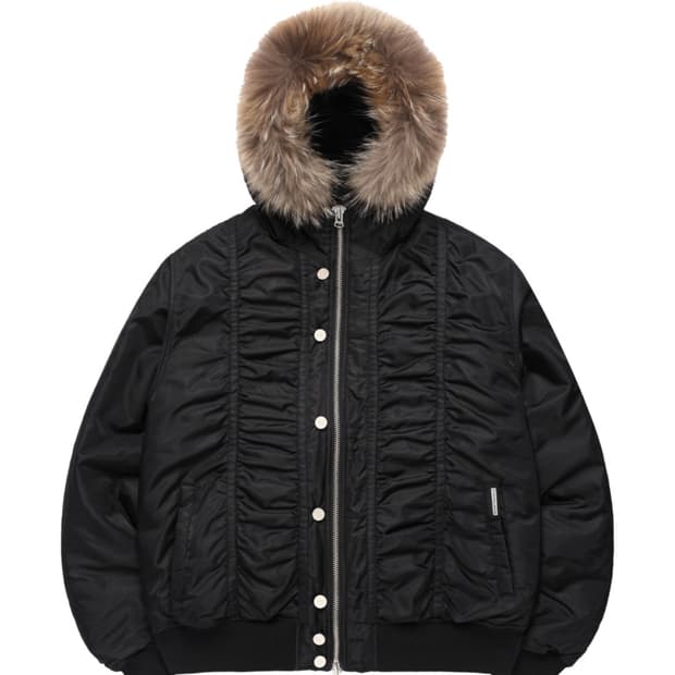 구해요) 더바이닐하우스 MA-1 후드 퍼 자켓 블랙
