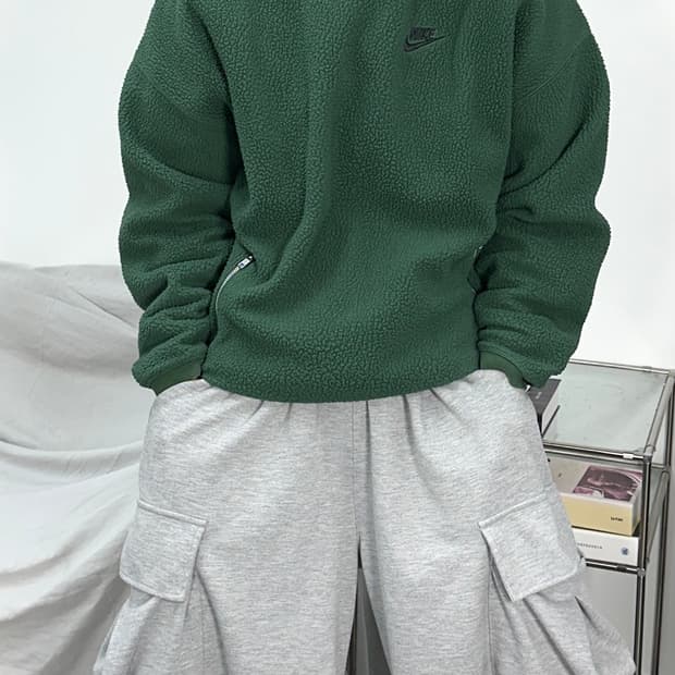 나이키 클럽 플리스 윈터라이즈드 크루즈 퍼 맨투맨 M