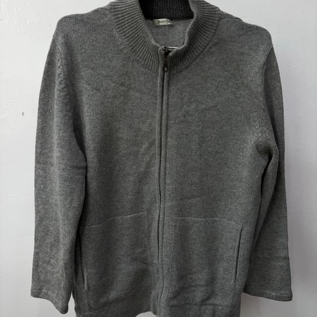 그레이 포켓 니트 집업