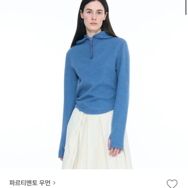 파르티멘토 우먼 HOODIE TOP_PASTEL BLUE