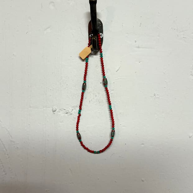 모쿠토 ‘단청’ 비즈 목걸이 [레드]