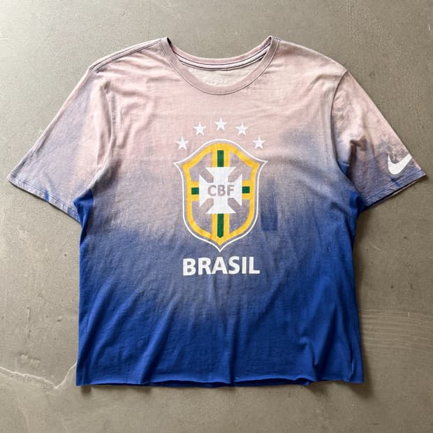Vintage Faded Nike Brasil Cut Off Tee
