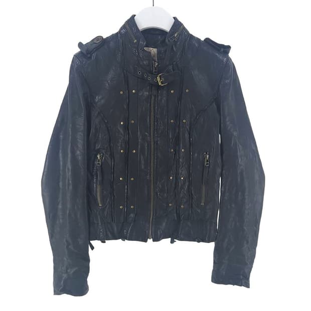 [여S]올세인츠 블랙 가죽 자켓[Y64-006]