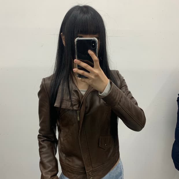 Anovella 램스킨 레더자켓