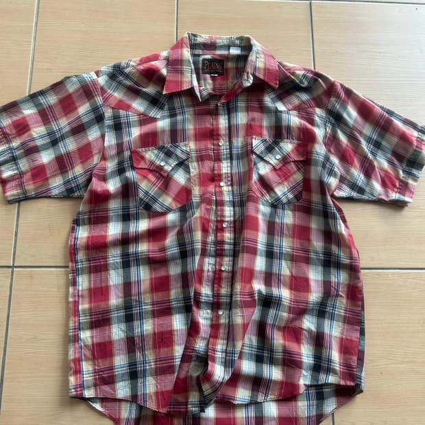 90‘s Plain western shirts