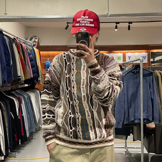 빈티지 케이블 니트  