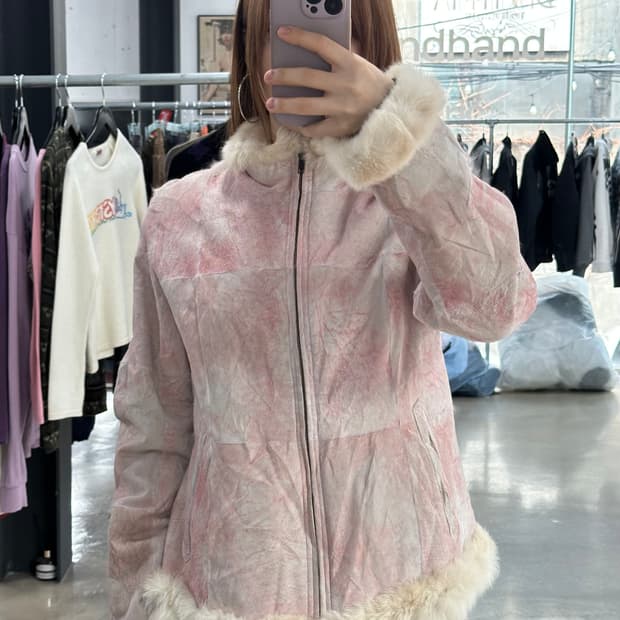 재팬빈티지 양가죽 래빗퍼 페어리무스탕 퍼자켓