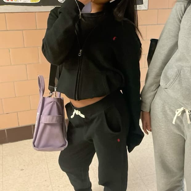 핀터깔 빈티지 폴로 빅로고 로우라이즈 스웨드팬츠 츄바