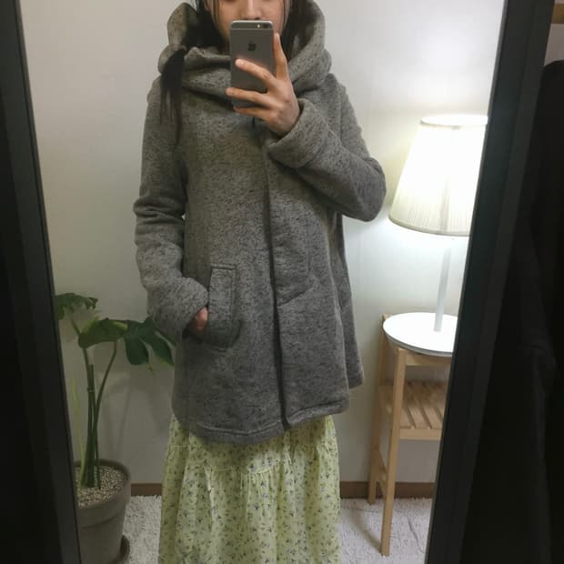 mandoo collar half coat