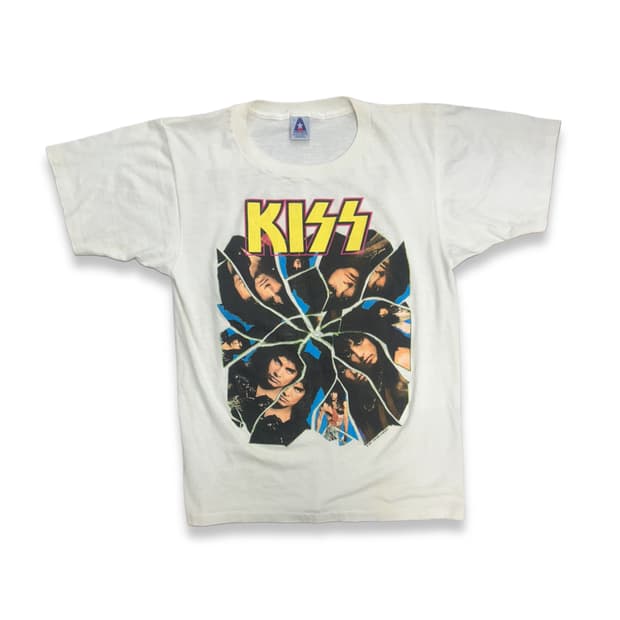 1987' Crazy with KISS 밴드 티셔츠 XL no