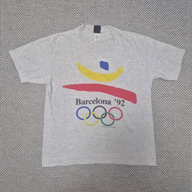 80s JC Penny 바르셀로나 올림픽 싱글스티치 티셔츠 (L)