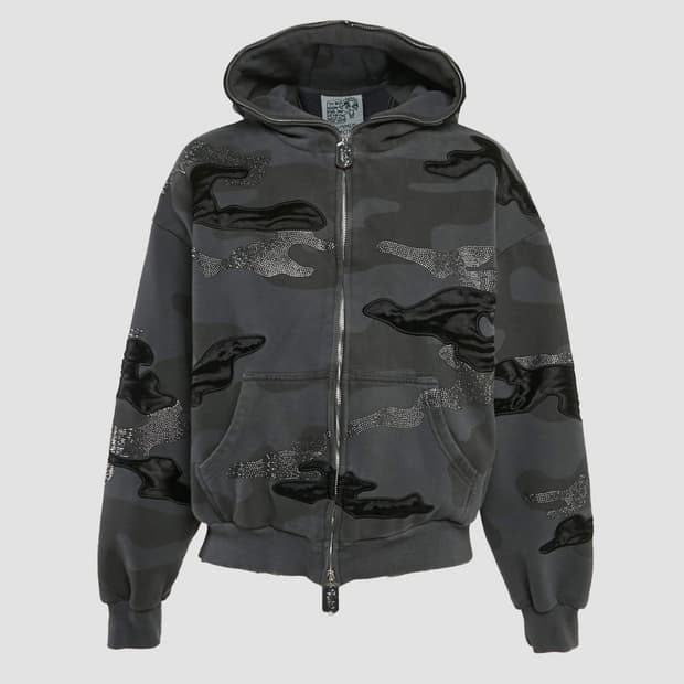 (사진O)네임드콜렉티브 오프 듀티 카모 후드집업 차콜