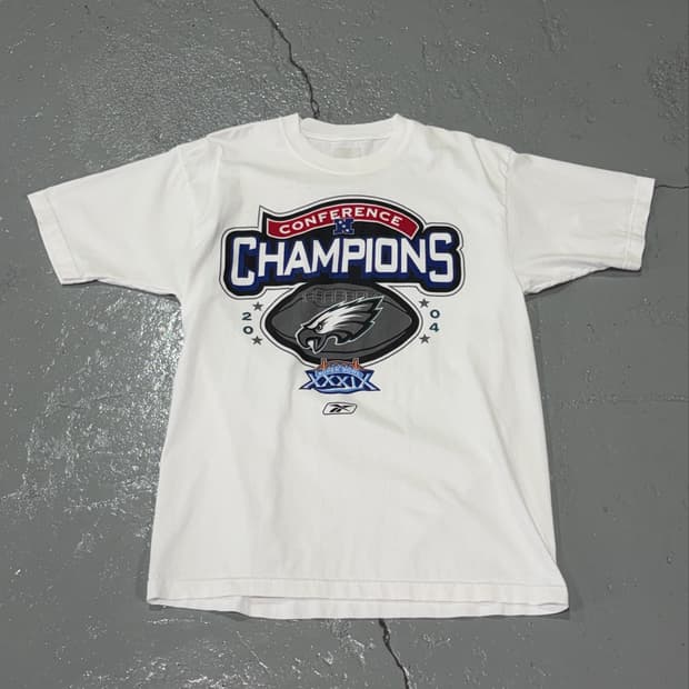 리복(Reebok)2004 NFC 슈퍼볼 필라델피아 이글스 화이트 티셔츠