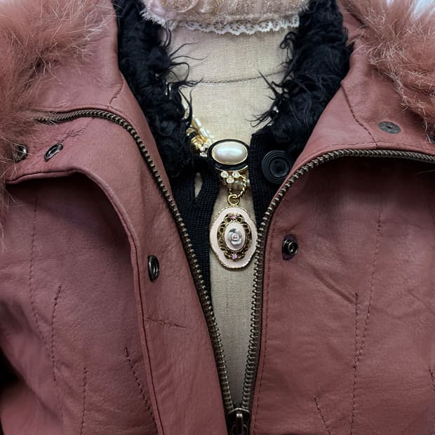 바이올렛 브라운 가죽자켓