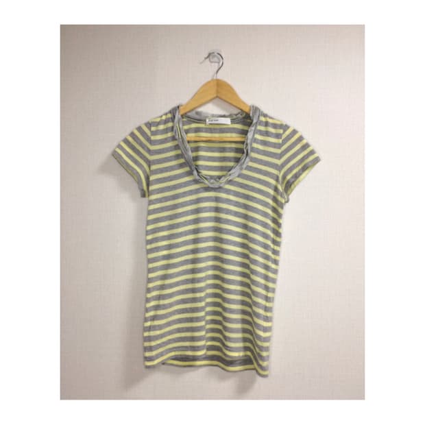 Sacai luck 사카이럭 옐로우 스트라이프 반팔