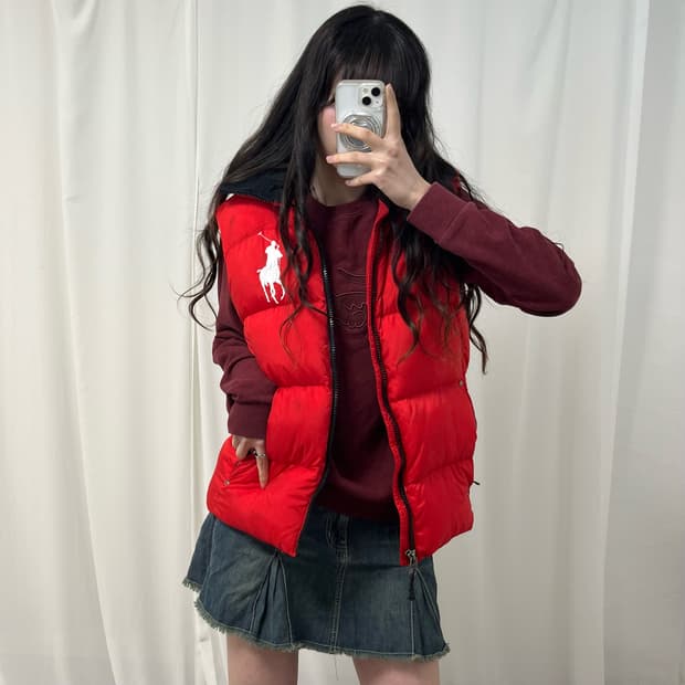 Polo Big Pony red padded vest