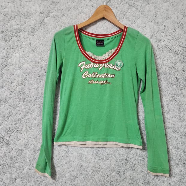 H655 [S] FUBU 후부 Y2K 긴팔 티셔츠
