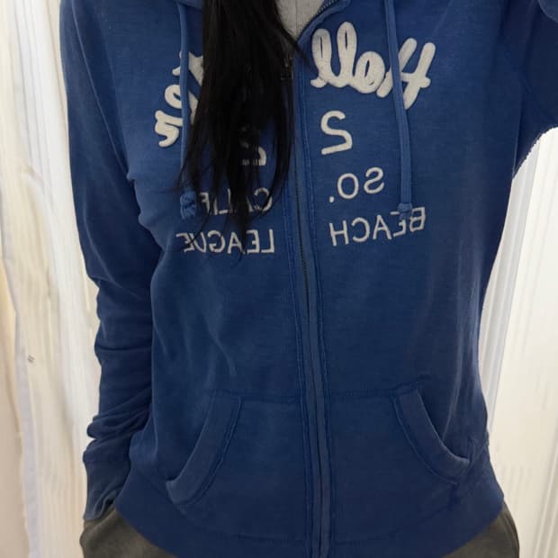 딱붙핏 홀리스터 블루 후드집업 M