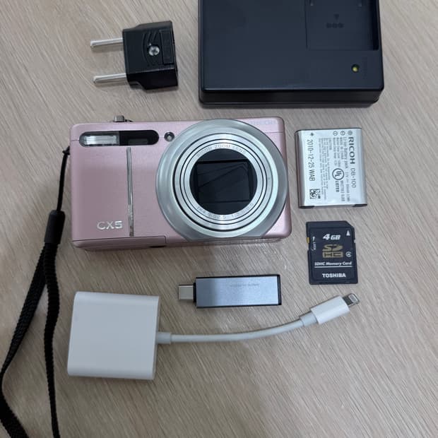희귀)리코 CX5 핑크색 빈티지 디카 일본어판 바로사용가능