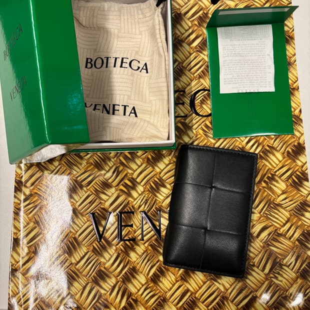 보테가베네타 카세트 카드지갑 다크그린