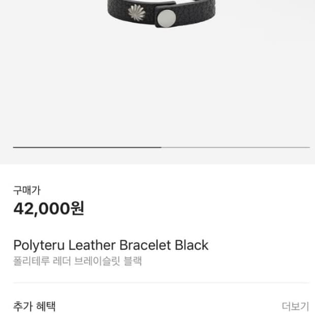 폴리테루 레더 팔찌
