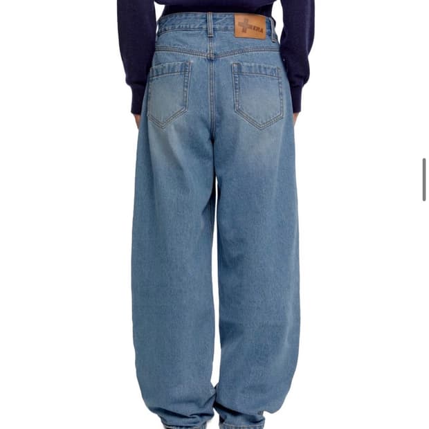 이알에이 와이드핏 데님 팬츠 라이트 블루