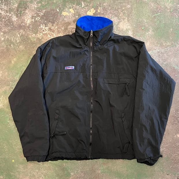 90's [L] 콜롬비아 빈티지 블랙 플리스 라이닝 자켓