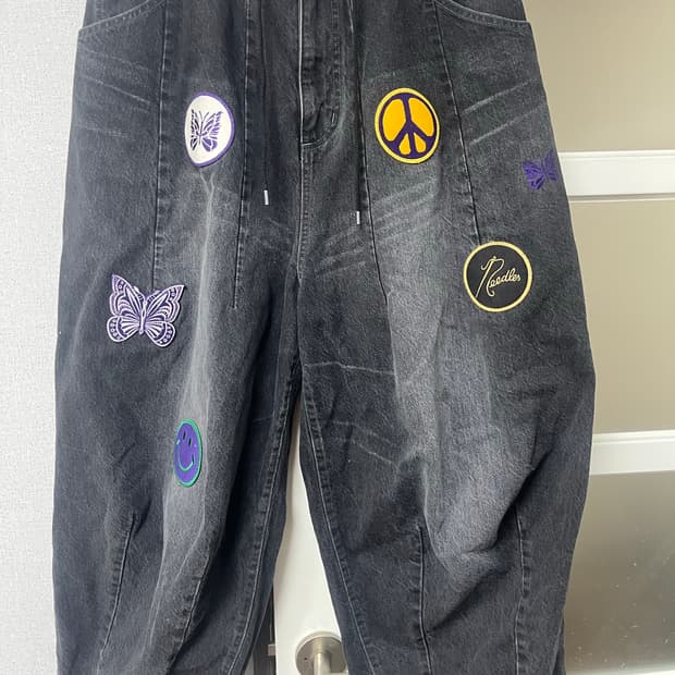 Needles x studious 콜라보 HD벌룬핏 데님 팬츠