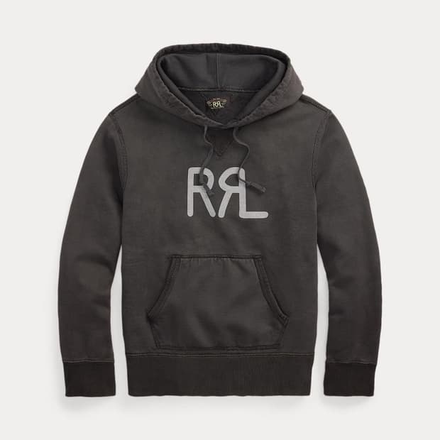 더블알엘 rrl 랜치로고 후드 블랙