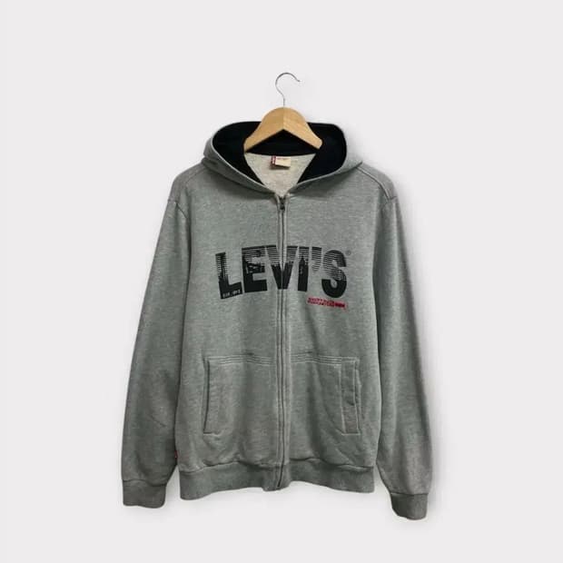 리바이스 Levi's 그레이 후드 집업 S