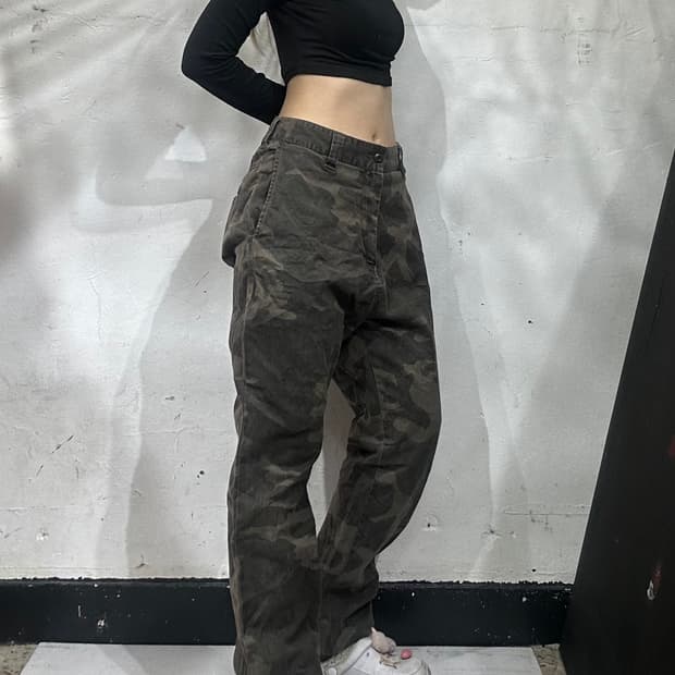 빔즈 베이지 카모플라쥬 밀리터리 카모 팬츠 카고 바지 L