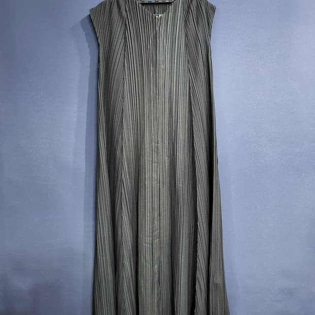 플리츠미 절개 플리츠 롱원피스