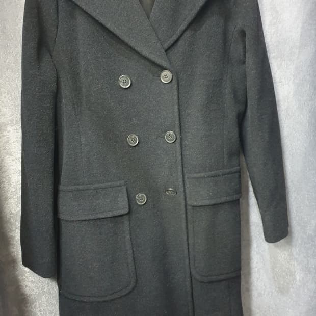 MAX&Co. 클래식 모직 코트 블랙