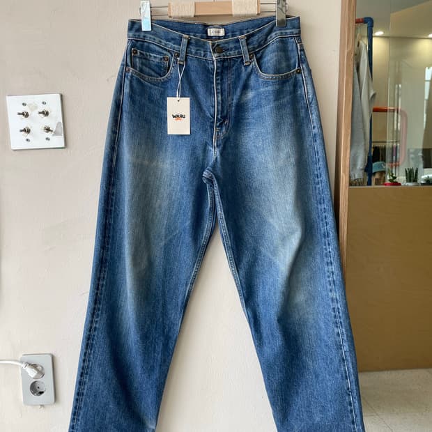 시오타 와이드 테이퍼드 5포켓 팬츠 (30)