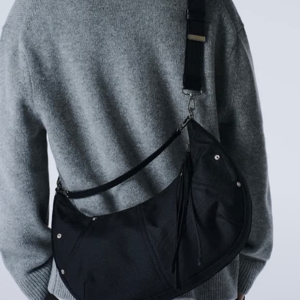 메종 미네드 TWO TONE SADDLEBAG BLACK