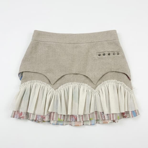 비건타이거 레이어드 미니스커트