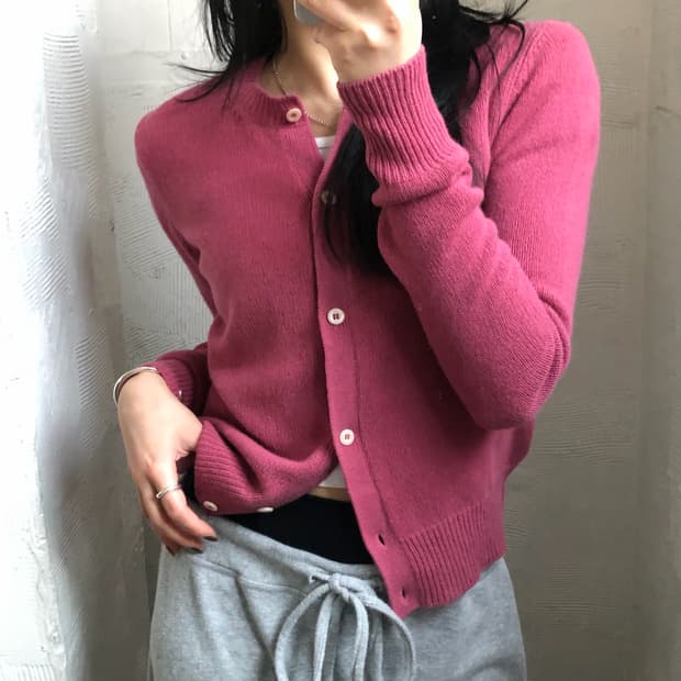 Prada 프라다 핑크 가디건