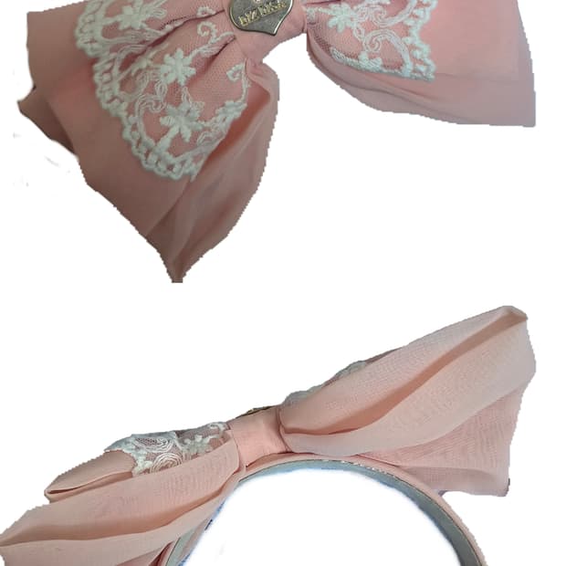 Lizlisa 리즈리사 코랄핑크 리본 카츄사 머리띠