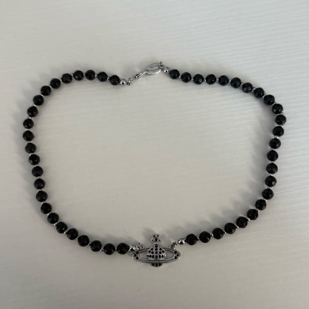 비비안웨스트우드 메살린 블랙펄 초커 목걸이