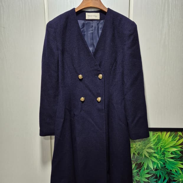 빈티지 네이비 금장 버튼 원피스