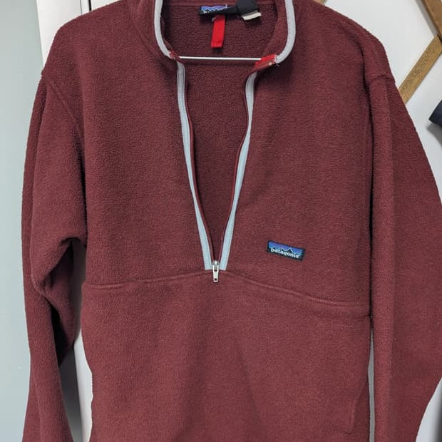 00FW 멕시코 파타고니아 신칠라 마수피얼 플리스 풀오버 버건디