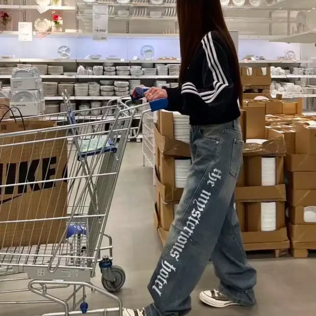 미스테리어스호텔 앵클 벨트 데님