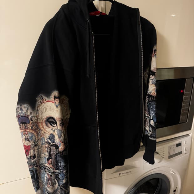 슈프림 마이클잭슨 후드집업 L 블랙