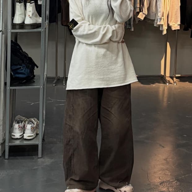 스톤아일랜드 와펜 코튼 라운드 니트 A2462