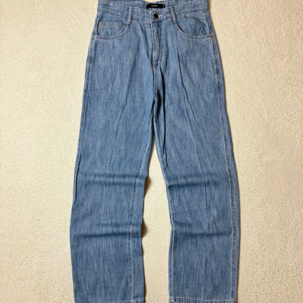 몽돌 MONGDOL 파사드패턴 스트레이트 데님 팬츠 PN6637